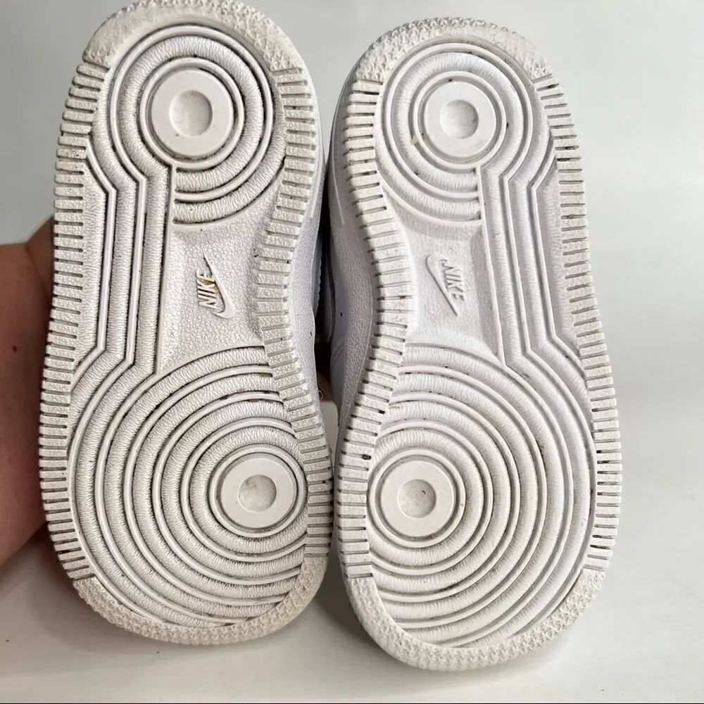 Nike Air Force 1 white Leather lace up sneakers. Size 7C